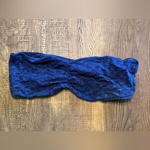 Aerie Navy Lace Bandeau Too